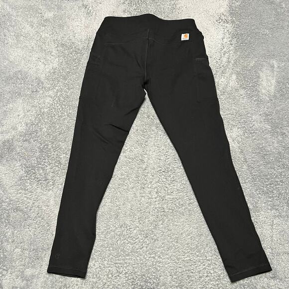 Carhartt Pants Womens Medium Force Fitted Utility Leggings Black 103609 - Picture 3 of 12
